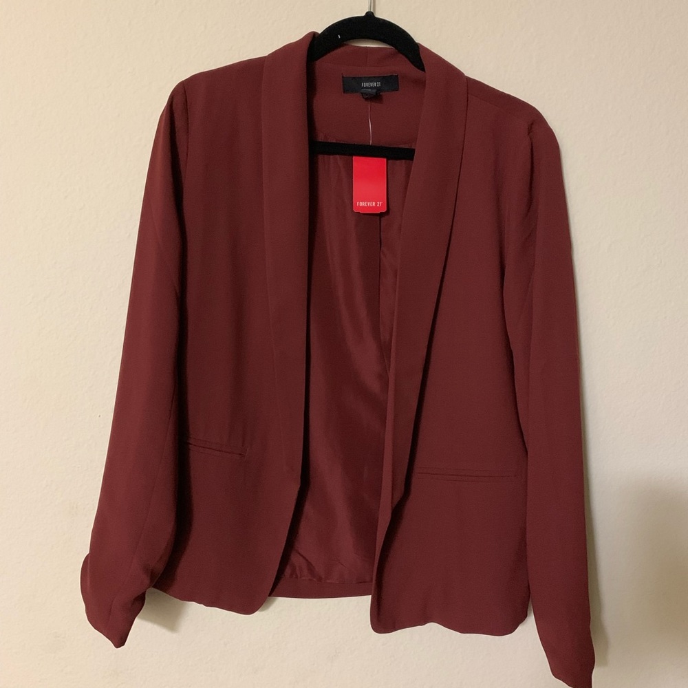 Forever21 Blazer in Brick Red